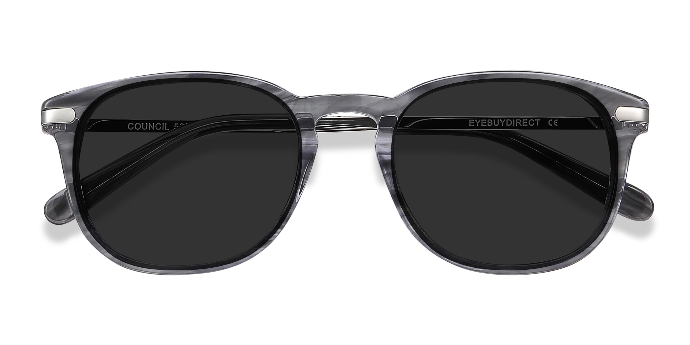 Gray Striped Council -  Acetate-metal Sunglasses