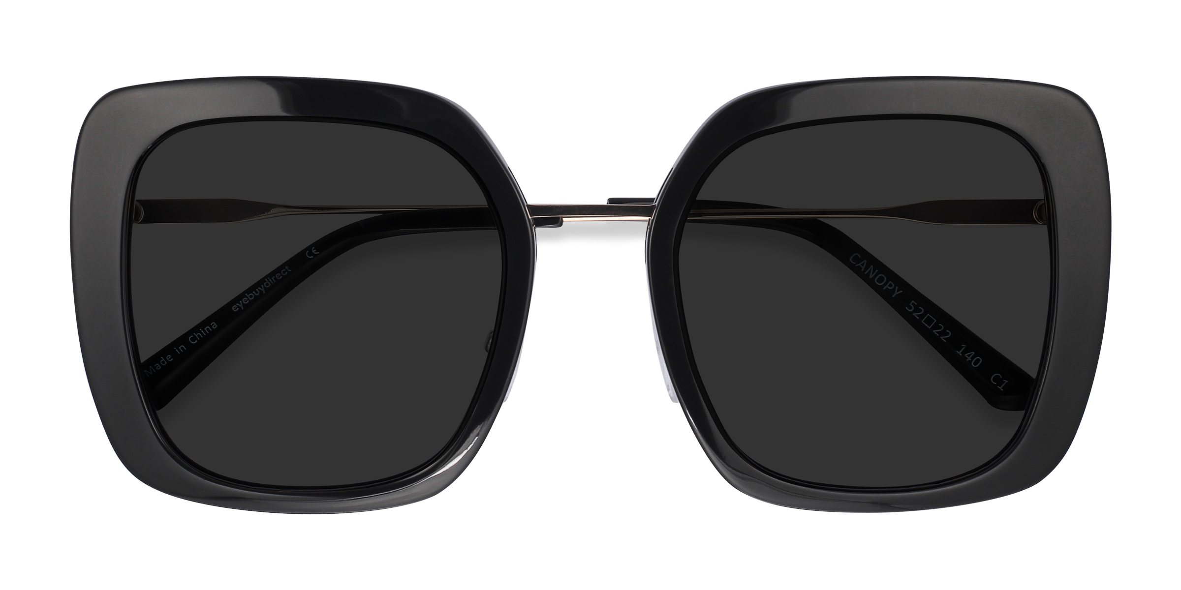 Noir Canopy - Acetate-metal Lunettes de soleil