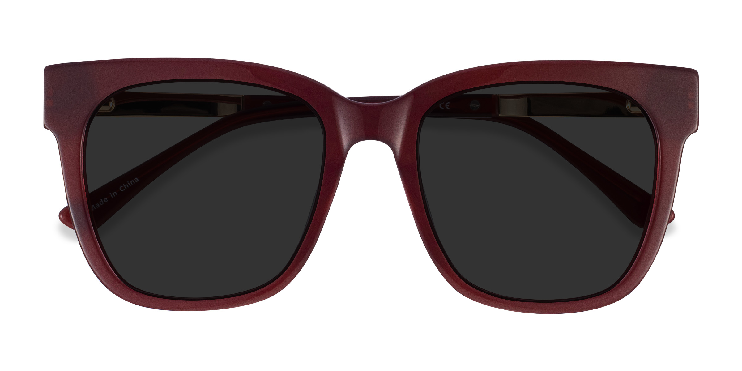 Burgundy Erica -  Acetate-metal Sunglasses