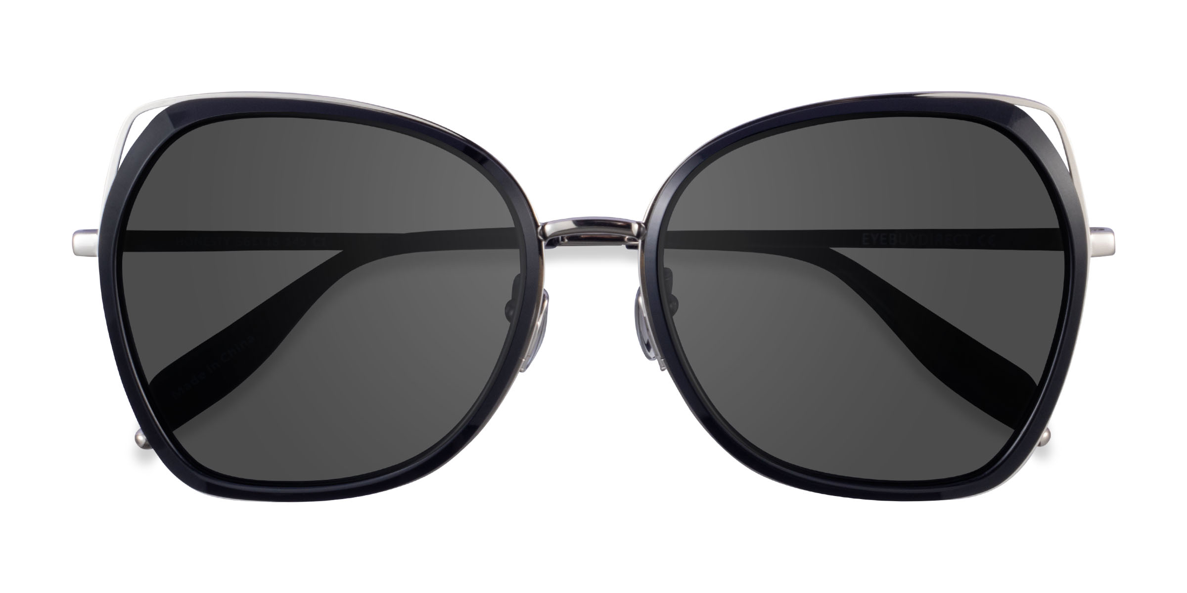 Black Silver Honesty -  Acetate Sunglasses