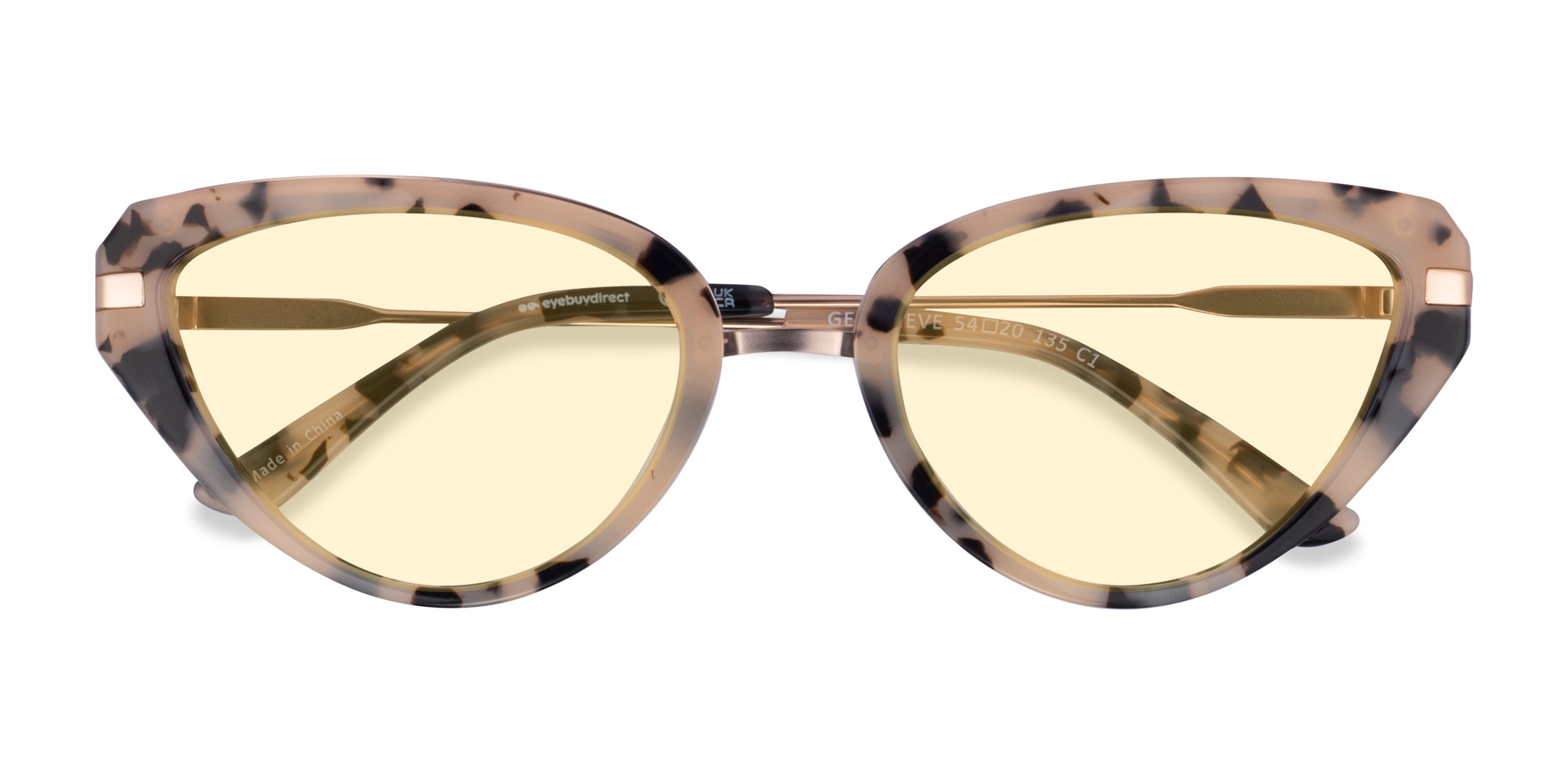 Milky Cream Tortoise Genevieve -  Acetate Sunglasses