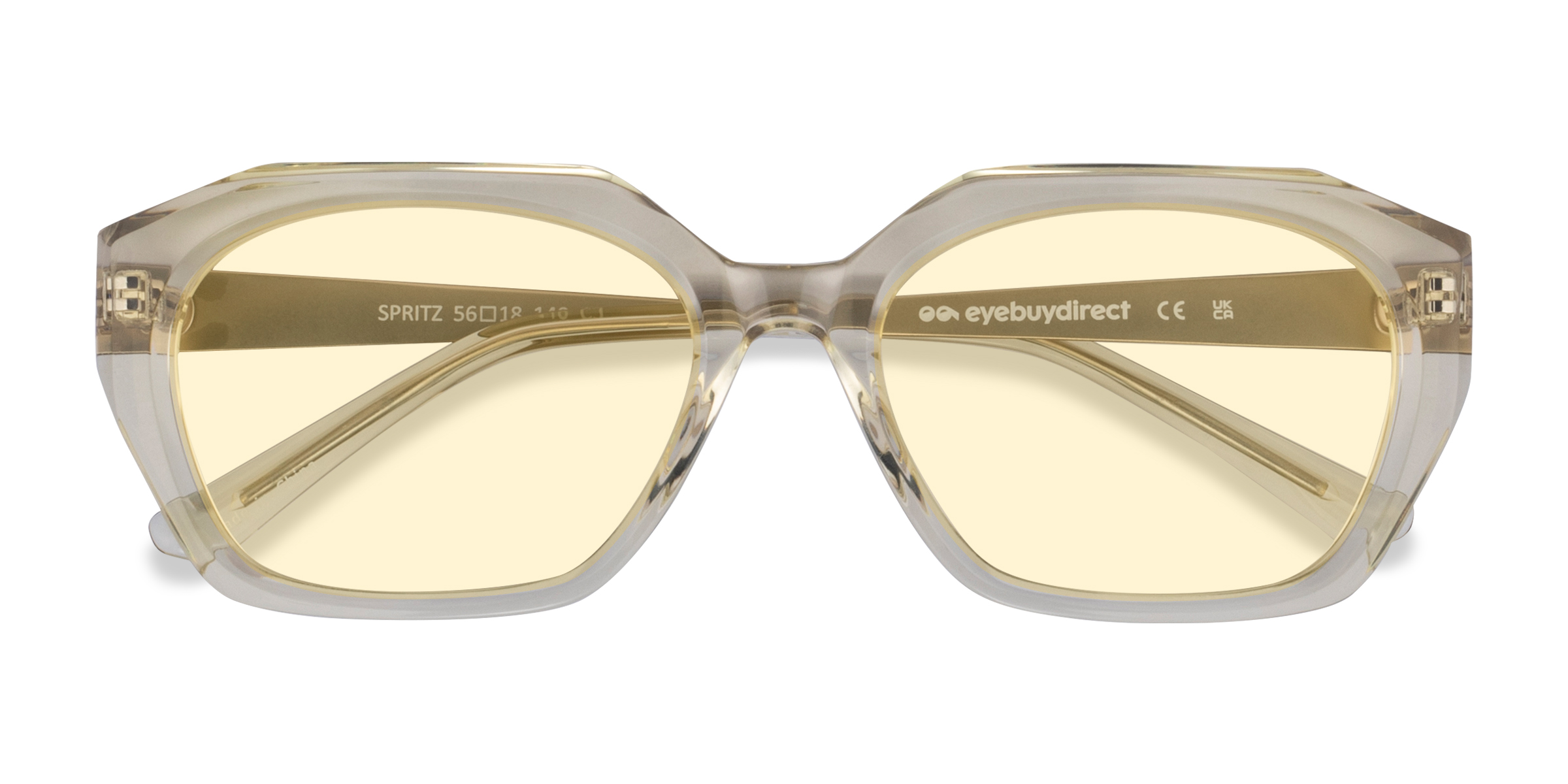 Yellow Translusant Spritz -  Acetate Sunglasses