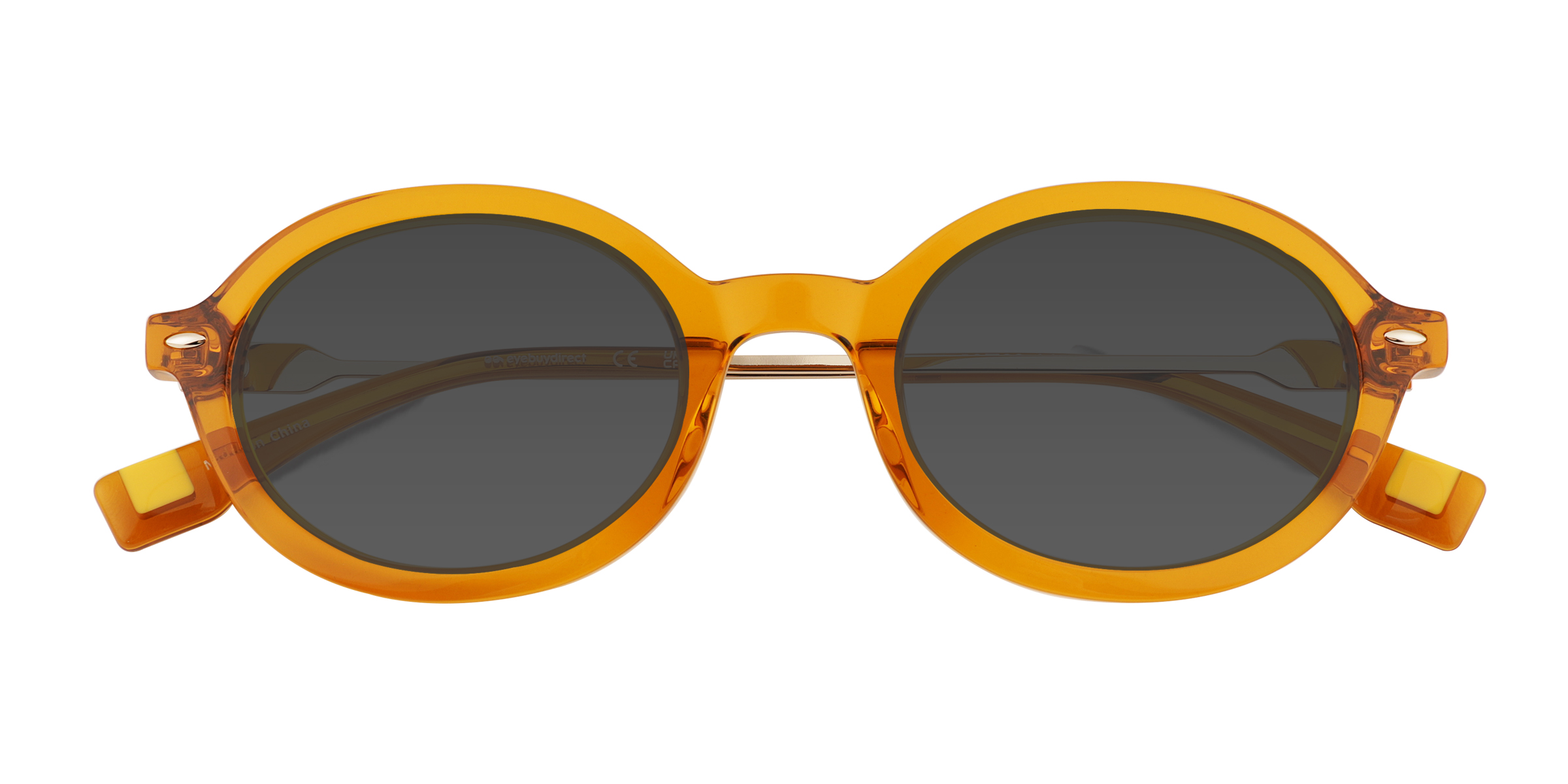 Clear Orange Adel -  Acetate Sunglasses