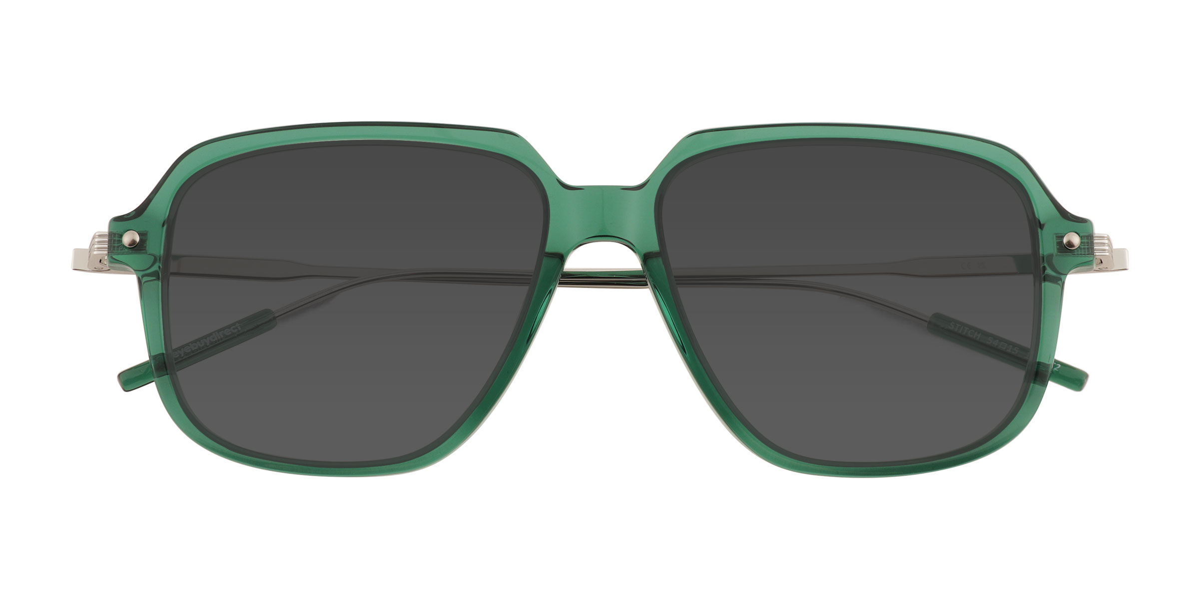 Clear Green Stitch -  Acetate Sunglasses