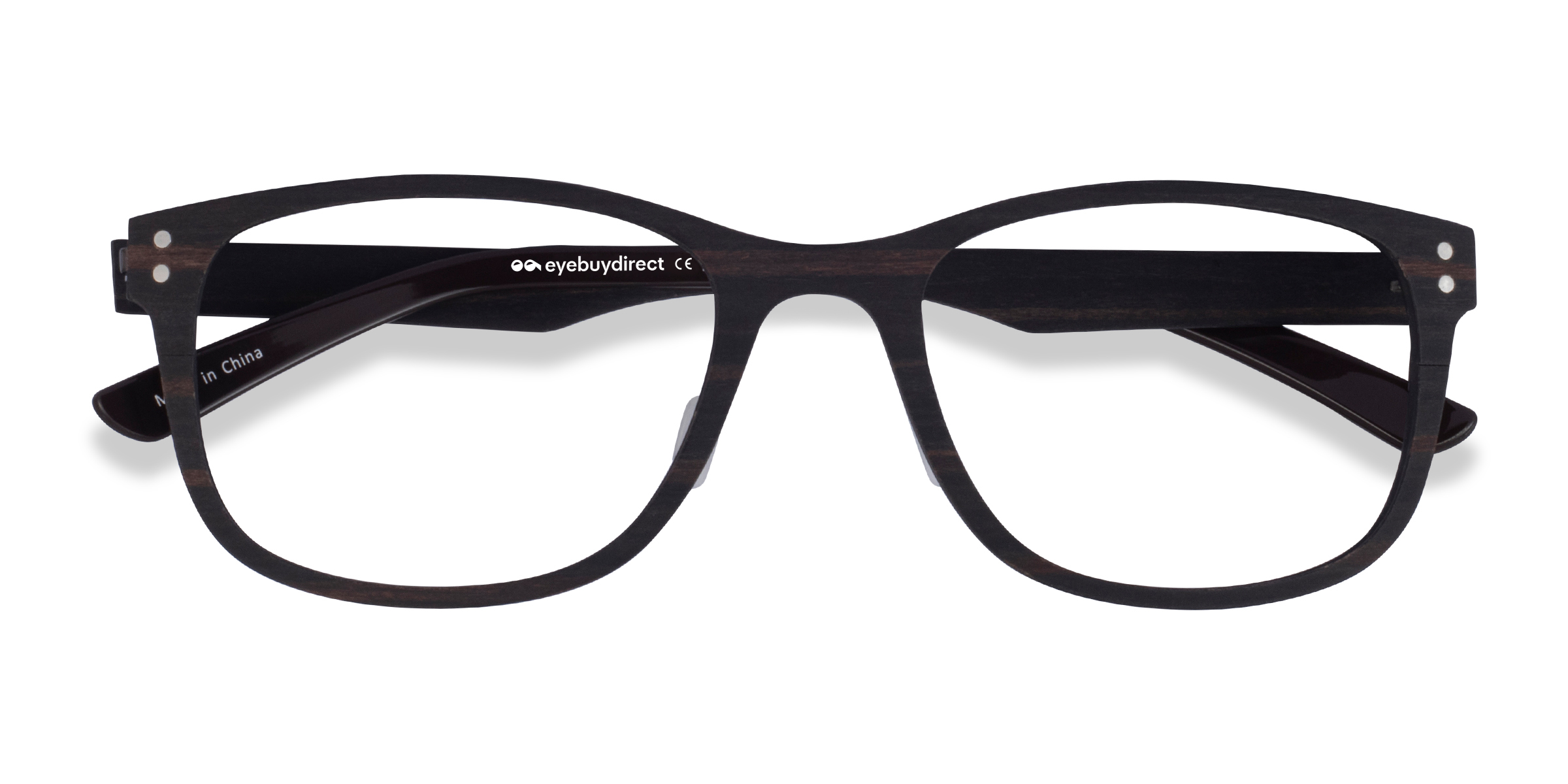 Dark Wood Earth -  Wood-texture Eyeglasses