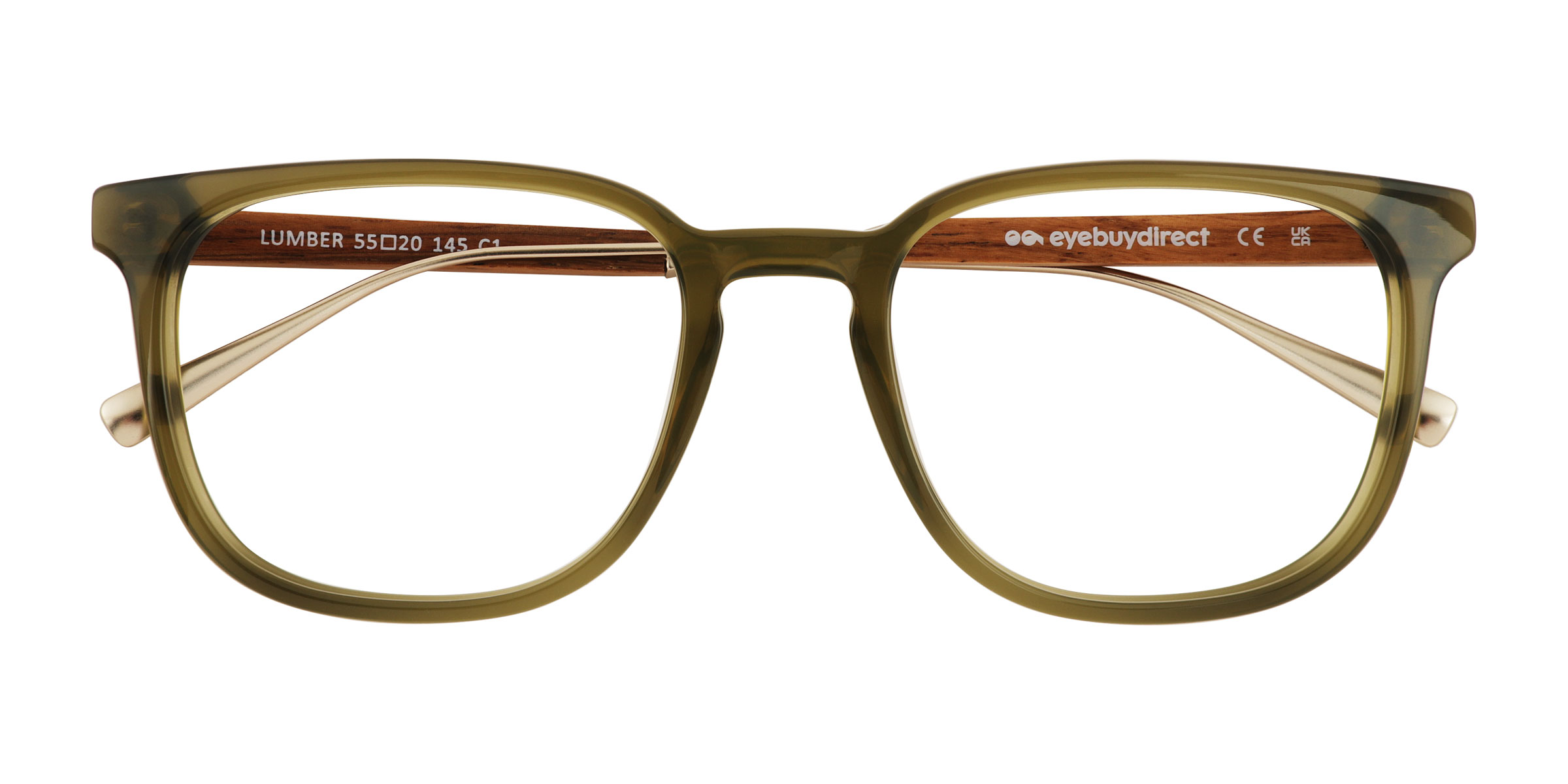 Vert olive Lumber -  Wood-texture Lunettes de vue